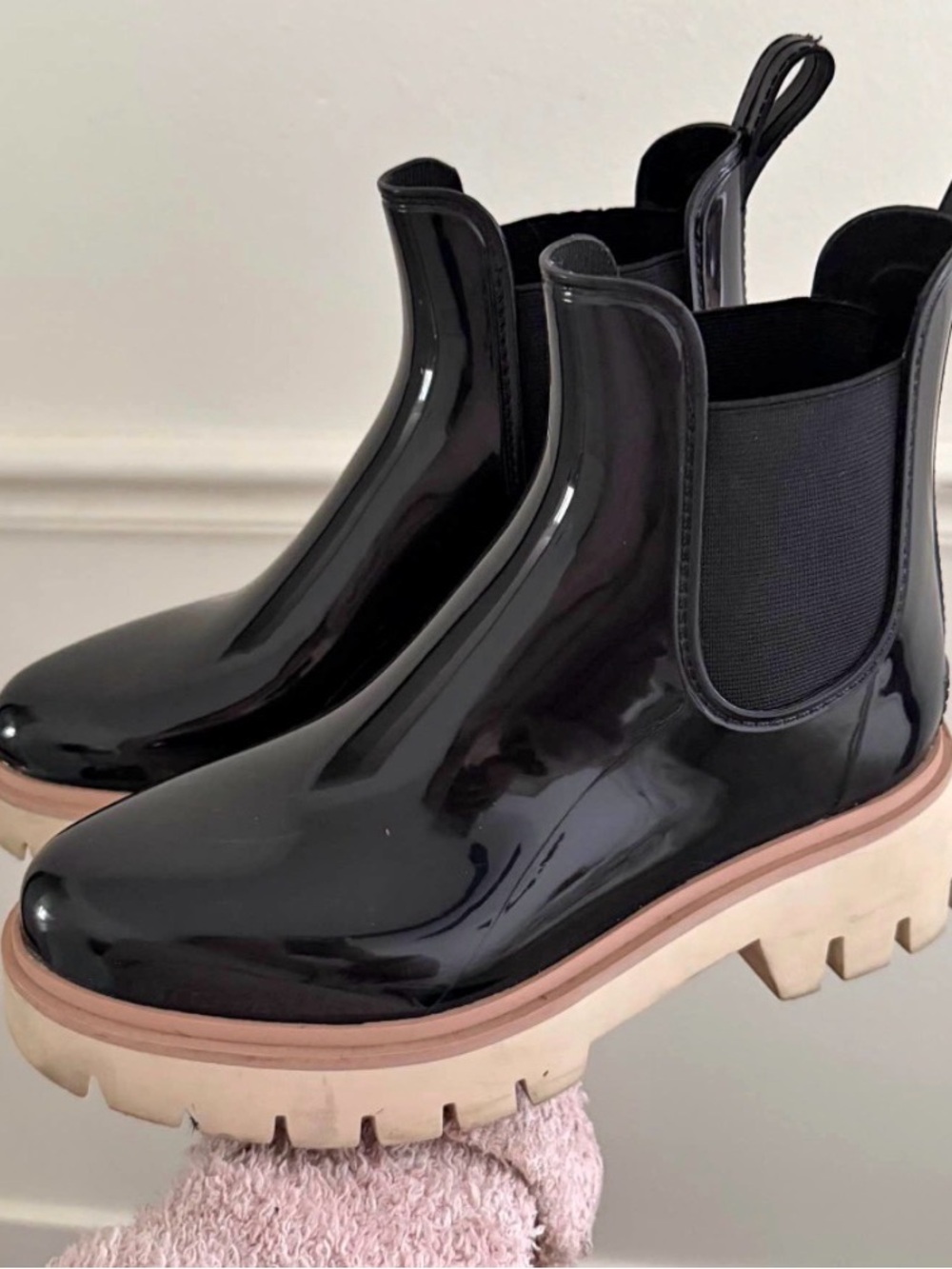 Dolce Vita Waterproof Patent Chelsea Boots